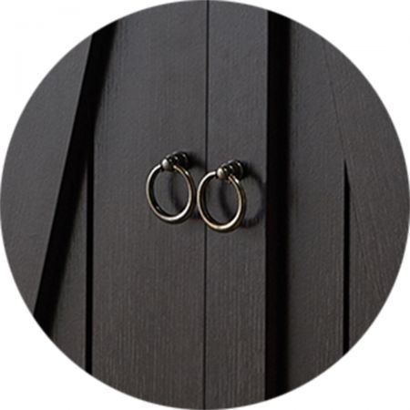 Use door knockers instead of handles.